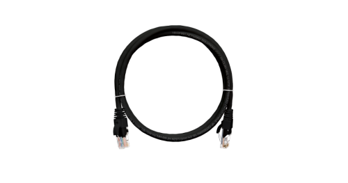 Шнур коммутационный NIKOMAX U/UTP 4 пары, Кат.5е (Класс D), 100МГц, 2хRJ45/8P8C, T568B, заливной, с защитой защелки, многожильный, BC (чистая медь), 24AWG (7х0,205мм), LSZH нг(А)-HFLTx, черный, 0,3м | код NMC-PC4UD55B-003-C-BK | NIKOMAX Сер