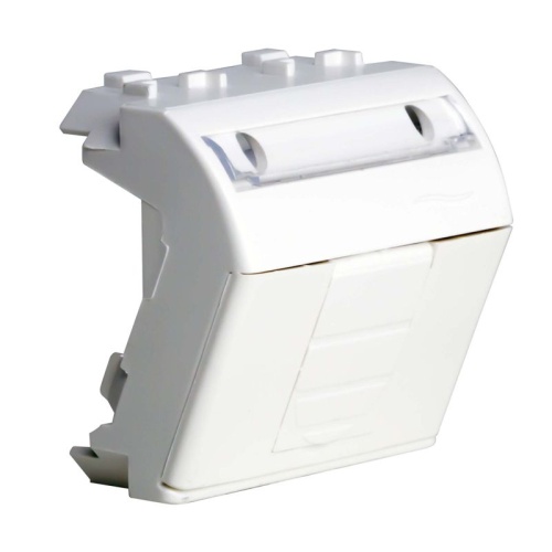 BRAVA Адаптер для информационныx разъемов Keystone 2 модуля белый | код 76613B | DKC