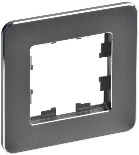 BRITE Рамка 1-мест. РУ-1-1-Бр металл титан RE IEK | код BR-M12-M-01-K48 | IEK