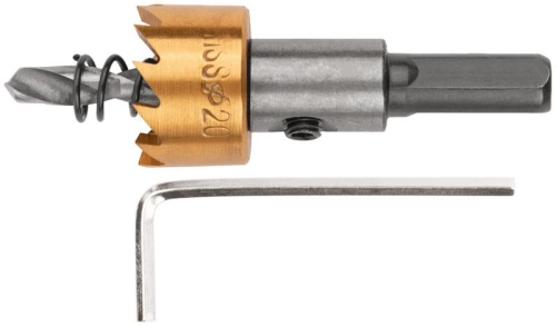 Коронка кольцевая по металлу, HSS сталь, титановое покрытие 20 мм | код 36860 | FIT фото 2 Коронка кольцевая по металлу, HSS сталь, титановое покрытие 20 мм | код 36860 | FIT фото 2