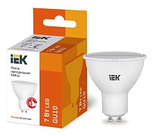 Лампа светодиодная ECO PAR16 софит 7Вт 230В 3000К GU10 | код. LLE-PAR16-7-230-30-GU10 | IEK