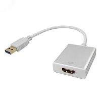 Конвертер-переходник USB 3.0 AM на HDMI 19F v1.4, белый | код GCR-U32HD2 | Greenconnect