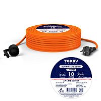 Удлинитель-шнур 1х10м без заземл. 6А IP20 2х0.75 | код. TKE-SS10-075 | TOKOV ELECTRIC