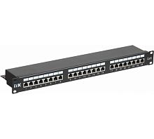 Патч-панель 1U кат.6 STP 24 порта (IDC Dual) | код PP24-1UC6S-D05 | ITK