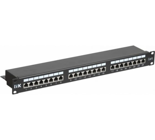 Патч-панель 1U кат.6 STP 24 порта (IDC Dual) | код PP24-1UC6S-D05 | ITK