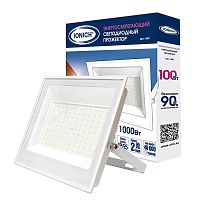 Прожектор светодиодный IONICH 100Вт 6500К IP65 в белом корпусе | код 1490 | Universal