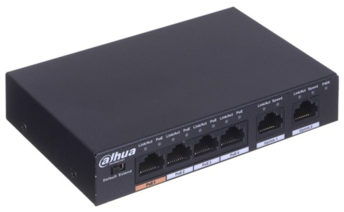 Коммутатор 4-х портовый PoE (DH-PFS3006-4ET-60) | код 113751 | Dahua