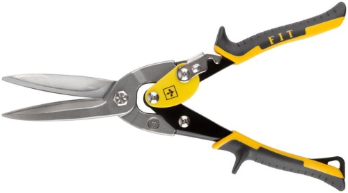 Ножницы по металлу усиленные CrMo Профи, прорезиненные ручки, удлиненные прямые 300 мм | код 41581 | FIT фото 6