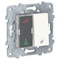 UNICA NEW ДИСПЛЕЙ ГОСТИНИЧНОГО НОМЕРА И КНОПОЧНЫЙ ЗВОНОК, БЕЛЫЙ | код NU577718 | Systeme Electric
