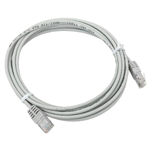 Патч-корд кат.5E UTP неэкранир. PVC сер. 3.0м TERACOM PRO | код TRP-5EUTP-PVC-3M-GY | EKF