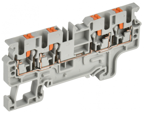Колодка клеммная CP-MC 4 вывода 2,5мм2 серая IEK | код YCT22-00-4-K03-002 | IEK