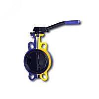 Затвор дисковый поворотный чугунный 497B 100 Ру16 межфланцевый с рукояткой диск чугун манжета EPDM | код 497B100C67 | Zetkama