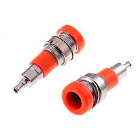 Гнездо RUICHI Z010 4 мм panel jack красный, на панель под пайку | код 106878 | Ruichi