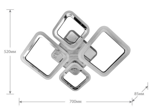 Светильник светодиодный LCL-1006 100Вт люстра управляем. бел. Camelion 14614 фото 3