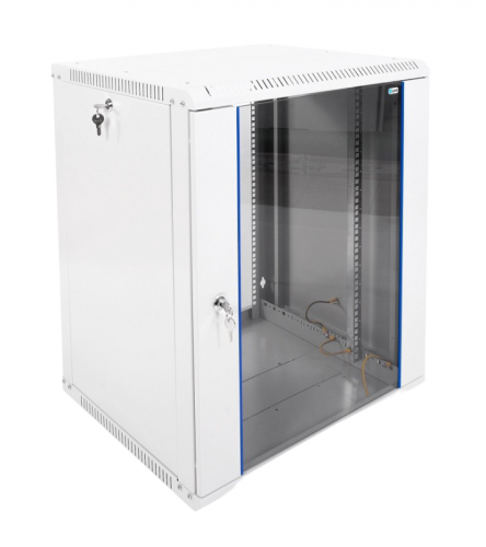 Шкаф телекоммуникационный настенный разборный ЭКОНОМ 15U (600 ? 520) дверь стекло | код ШРН-Э-15.500 | ЦМО