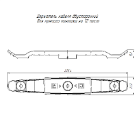 Держатель плоского кабеля двусторонний для прямого монтажа на 12 мест в гофроящике белый (210 шт/кор) | код PR13.02703 | Промрукав