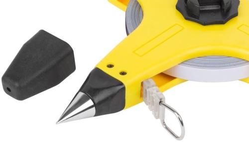 Рулетка геодезическая, стальная лента, желтый открытый пластиковый корпус, прорезиненная ручка 50 м | код 17803 | FIT фото 6 Рулетка геодезическая, стальная лента, желтый открытый пластиковый корпус, прорезиненная ручка 50 м | код 17803 | FIT фото 6