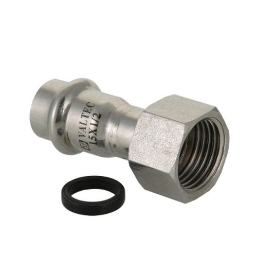 Соединитель с накидной гайкой нерж. сталь 18х1/2" | код. VTi.908.I.001804 | VALTEC