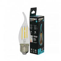 Лампа светодиодная СТАРТ LED F-FlameE 4000К 7Вт 2700К Форма - свеча на ветру. Холодный свет. 7Вт. Е27. 700Лм. | код 4640033428608 | СТАРТ