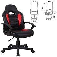 Кресло компьютерное BRABIX Spark GM-201 , экокожа, черное/красное, 532503 | код 532503 | BRABIX