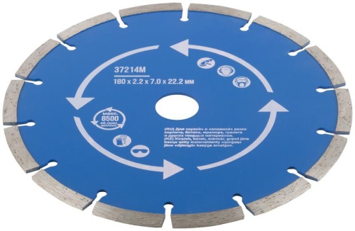 Диск отрезной алмазный сегментный (сухая и влажная резка) 180х2.2х7.0х22.2 мм | код 37214М | FIT фото 2 Диск отрезной алмазный сегментный (сухая и влажная резка) 180х2.2х7.0х22.2 мм | код 37214М | FIT фото 2