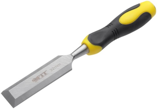 Стамеска Профи, двухцветная прорезиненная ручка 32 мм | код 43184 | FIT фото 2