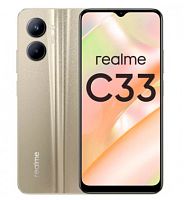 Смартфон Realme C33 32Gb 3Gb золотой моноблок 3G 4G 6.5 1600x720 Android 12 50Mpix 802.11 a/b/g/n/ac NFC GPS GSM900/1800 GSM1900 TouchSc | код 1868540 | REALME