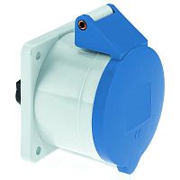 Розетка встраиваемая 16A, 3р(2P+PE), 6h, 230V, IP44, Bals, фланец 75х75 13001 | код 13001 | Bals