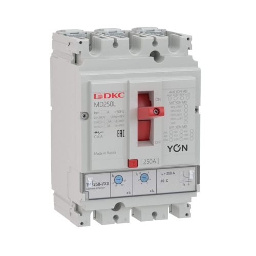 Авт. выкл. YON MD250F-TM025 3P 25А 50kA Ir 0.7…1xIn | код MD250F-TM025 | DKC