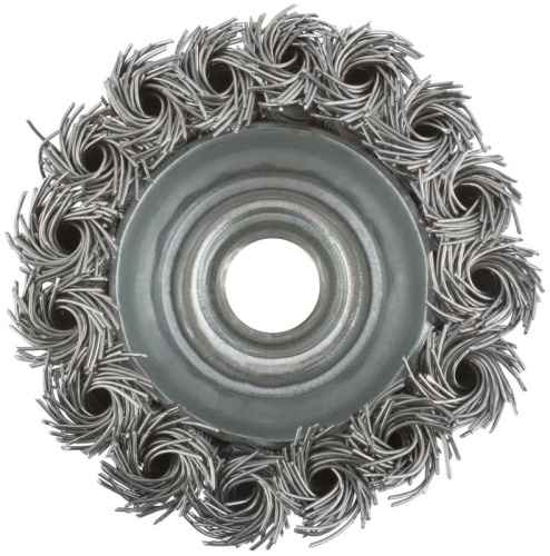 Кордщетка, тип ''чашка'', гайка М14, стальная витая проволока 65 мм | код 38951М | FIT фото 2