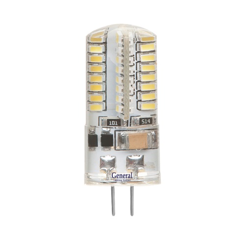Лампа светодиодная GLDEN-G4-3-S-12-2700 5/100/500 потребляемая мощность 1.4Вт | код 652200 | GENERAL