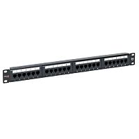 Патч-панель 19дюйм 1U кат.5E UTP неэкранир. 24 порта RJ45 Dual IDC TERACOM PRO | код TRP-PPNL-5EUTP-1U24 | EKF