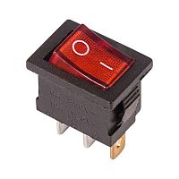 Выключатель клавишный 250В 6А (3с) ON-OFF красн. с подсветкой Mini (RWB-206; SC-768) | Код. 36-2150 | Rexant
