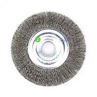 Щетка дисковая Д125x20x22,2, ворс гофр нерж сталь 0,30 (13-095) | код EB-MCST4 | EuroBrush