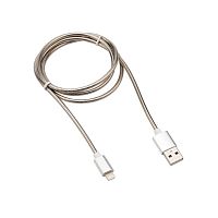 Кабель REXANT USB-Lightning 2 A, 1 м, матовая сталь | код 18-7057 | REXANT