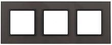 Рамка на 3 поста, стекло, Эра Elegance, серый+антр, 14-5103-32 | код Б0034522 | ЭРА