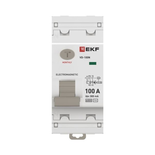 Выключатель дифференциального тока ВД-100N 2P 100А 300мА тип AC эл-мех 6кА PROXIMA EKF | код E1026M100300 | EKF фото 5 Выключатель дифференциального тока ВД-100N 2P 100А 300мА тип AC эл-мех 6кА PROXIMA EKF | код E1026M100300 | EKF фото 5