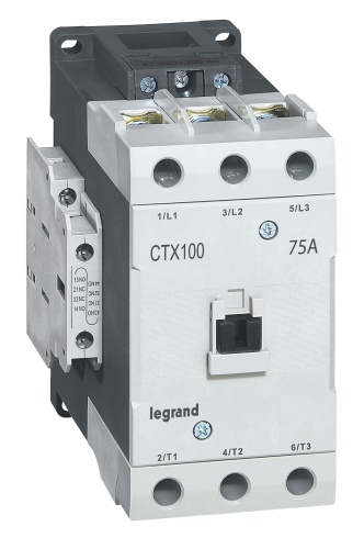 Контактор CTX³ 100 3P 75A (AC-3) 2но2нз =48В | код 416183 | Legrand