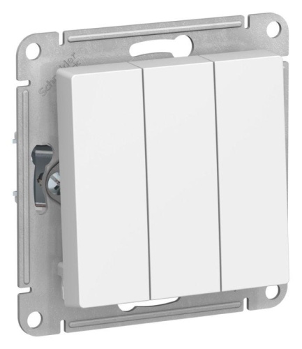 Выключатель 3-кл. AtlasDesign (сх. 1+1+1) 10AX механизм лотос | код ATN001331 | Systeme Electric