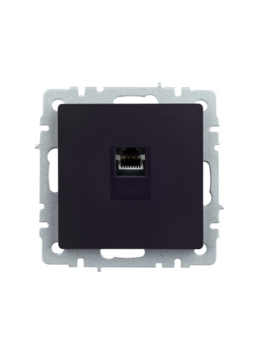 BRITE Розетка компьютерная RJ45 кат.5E РК10-БрЧ черный | код BR-K10-1-K02 | IEK фото 8