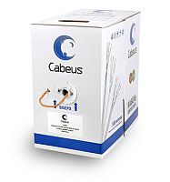 Cabeus FTP-4P-Cat.5e-SOLID-LSZH Кабель витая пара экранированная FTP (F/UTP), категория 5e, 4 пары (24 AWG), одножильный, экран - фольга, LSZH, нг(А)-HF, 305 м | код 7199c | Cabeus