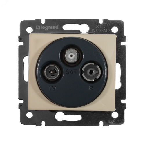 VALENA Розетка телевизионная TV-FM-SAT конечная в рамку слоновая кость | код 774336 | Legrand VALENA Розетка телевизионная TV-FM-SAT конечная в рамку слоновая кость | код 774336 | Legrand