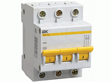 Модульный автоматический выключатель ВА47-29 3 полюса, 25А, х-ка D | код. MVA20-3-025-D | IEK 