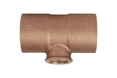 Тройник бронза пайка 35 х 1/2' х 35 ВР, модель 4130g (141303512) | код RG008TBBGSOE5Q | Sanha
