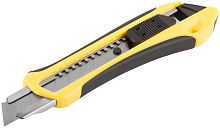 Нож технический 18мм усиленный прорезиненный 2-х сторонняя автофиксация FIT 10245