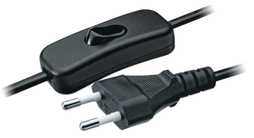 Шнур 61 720 NPS-FS-170-2х0.5-BL 1.7м с выкл. черн. Navigator | код 61720 | NAVIGATOR