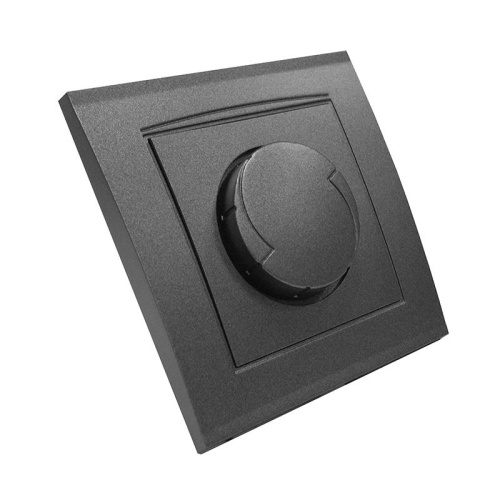 Диммер серия Бриллиант, скрытой установки, 3А, 500Вт, 220В, графит | код 7947427-Gr | Universal фото 2 Диммер серия Бриллиант, скрытой установки, 3А, 500Вт, 220В, графит | код 7947427-Gr | Universal фото 2