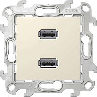 Коннектор 2хUSB, слоновая кость | код 2411090-031 | Simon