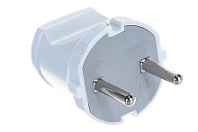 Вилка электрич. без заземл. бел. 6А 250В (еврослот) UNIVersal А113