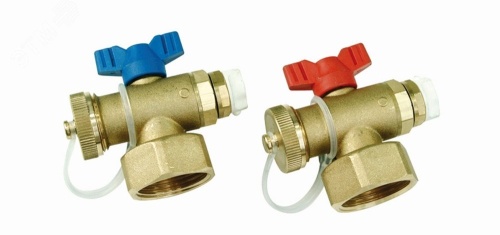 Комплект концевых элементов с шаровым краном и воздухоотводчиком, 1F x 1/2 x 3/8, набор 2 штуки | код UFH-ESK060303-M | Henco Комплект концевых элементов с шаровым краном и воздухоотводчиком, 1F x 1/2 x 3/8, набор 2 штуки | код UFH-ESK060303-M | Henco